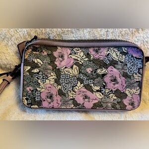Coach Floral Print Crossbody in Pink and Black